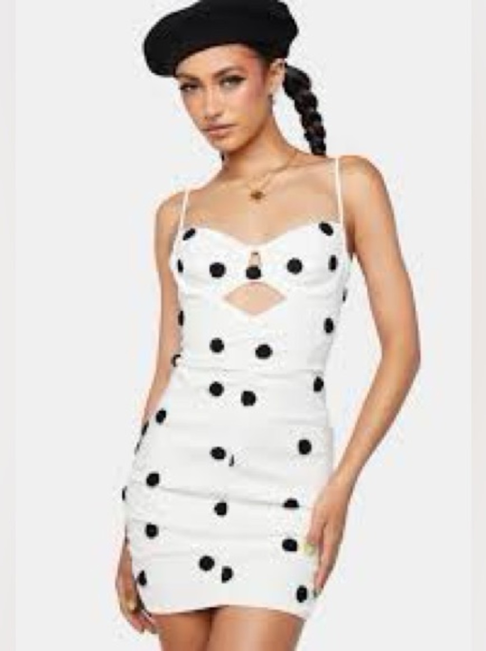 For Love & Lemons White Tag with Black polka dots - Picture 4 of 8